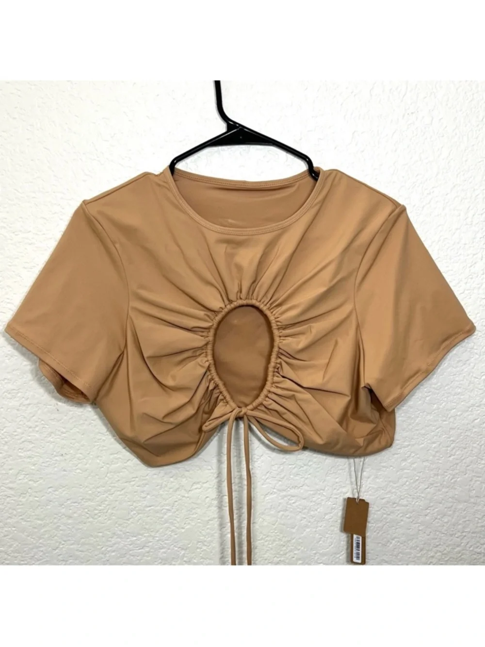 Skims Recycled Swim Ruched T-Shirt Tan Size 3X